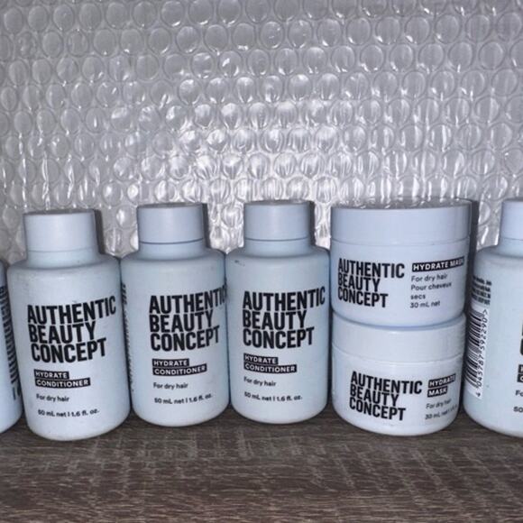 Authentic Beauty Concept Hydrate shampoo mask conditioner travel